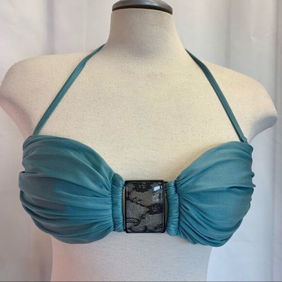 La Vie En Rose aqua teal blue bikini size small - Picture 2 of 7